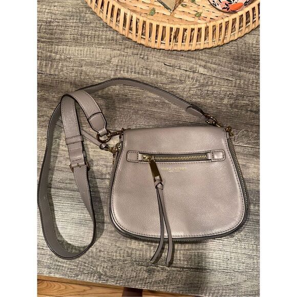 Marc Jacobs Recruit Nomad Saddle Purse Mink Cowhide-leather Cross Body Bag - Picture 1 of 8